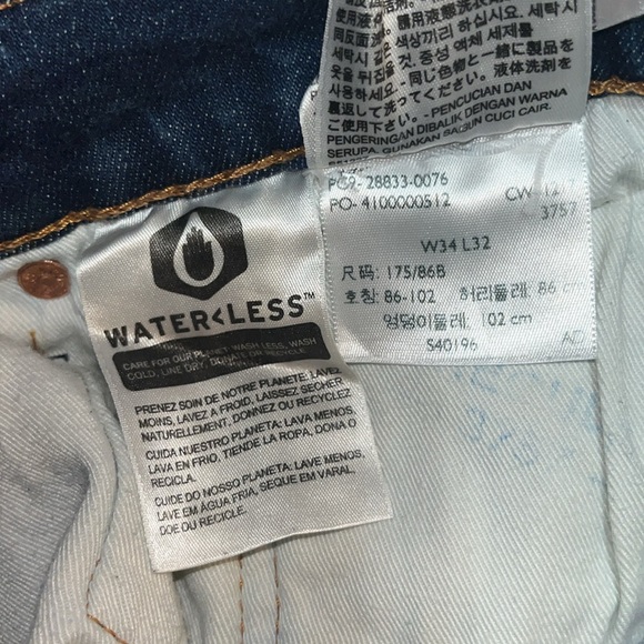 Levi's Lot 512 Big E Premium Blue Denim Jeans Size 34 - Picture 13 of 16